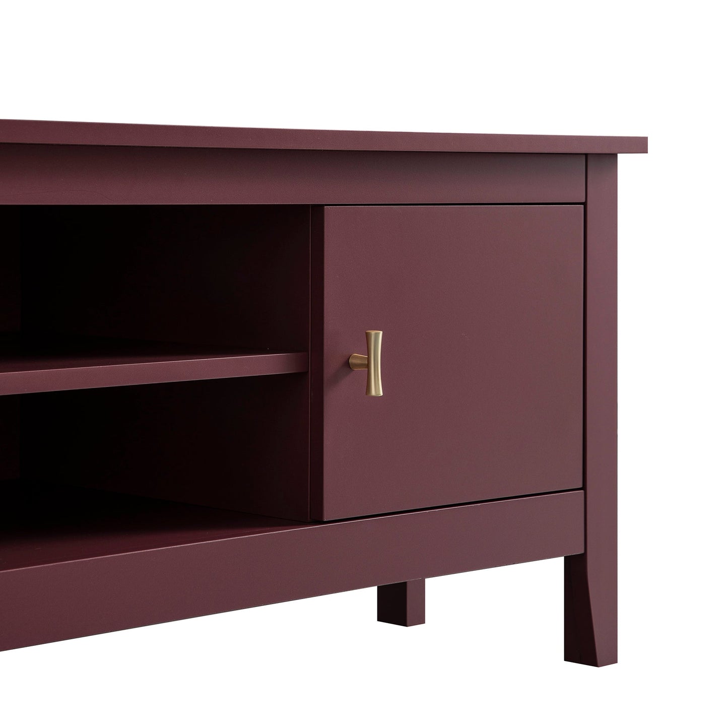 Meuble multimédia d'angle large Oakham 47, cerisier sauvage