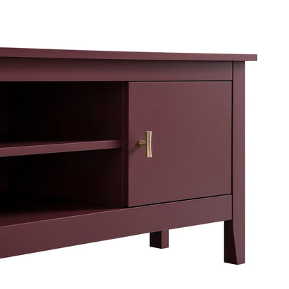 Meuble multimédia d'angle large Oakham 47, cerisier sauvage