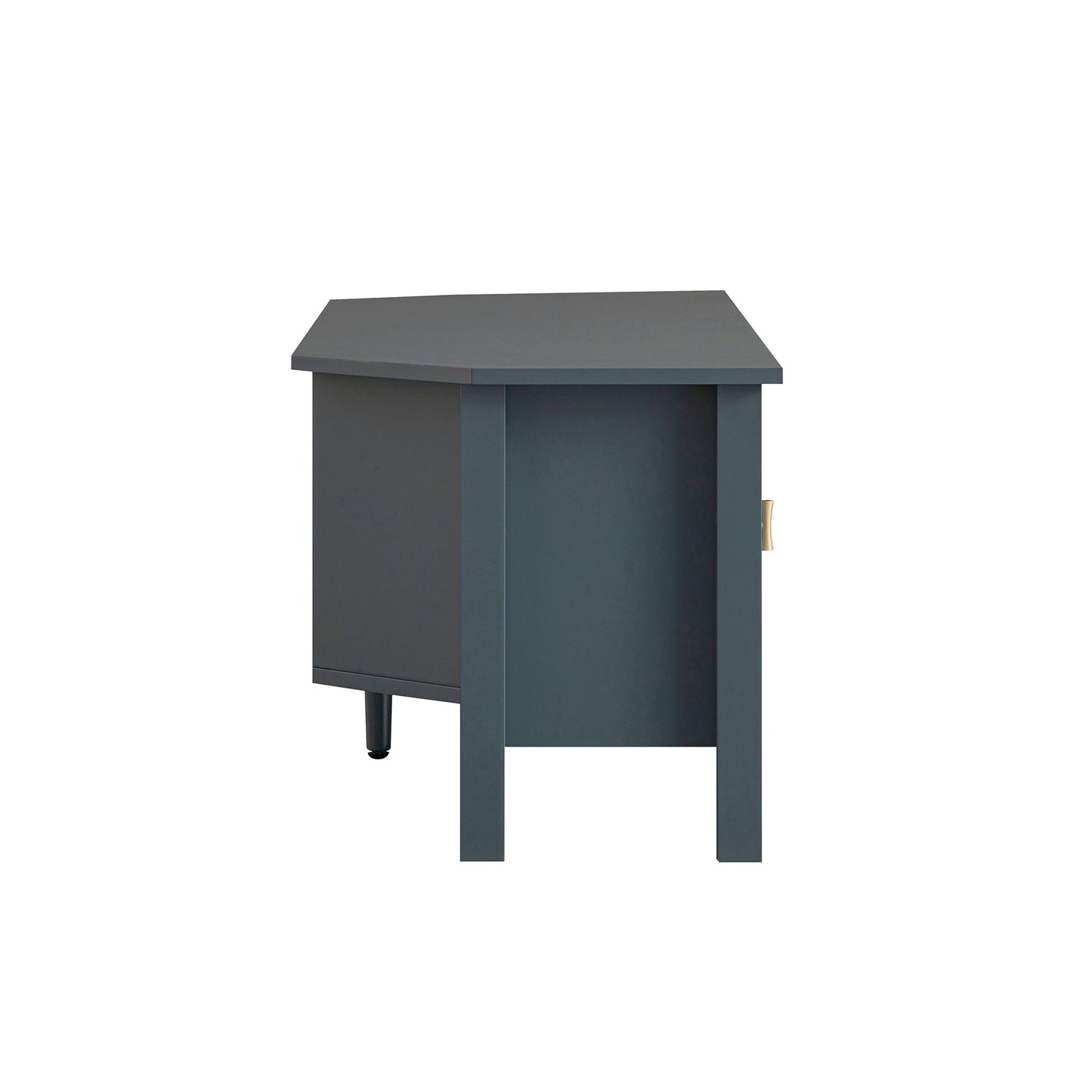 Meuble multimédia d'angle large Oakham 47, bleu orageux