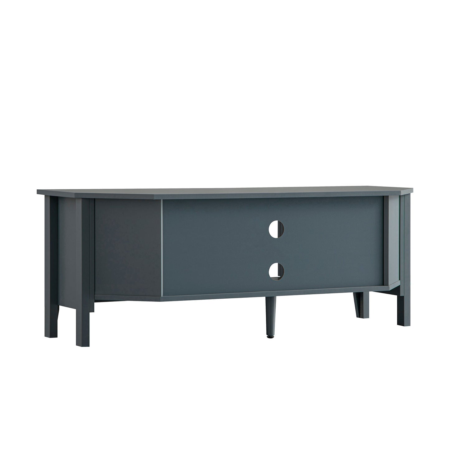 Meuble multimédia d'angle large Oakham 47, bleu orageux