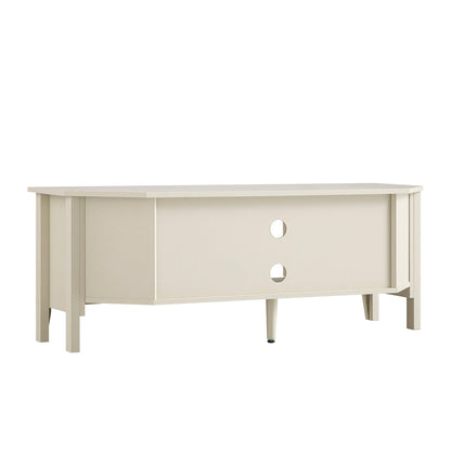 Meuble multimédia d'angle large Oakham 47, blanc ombré