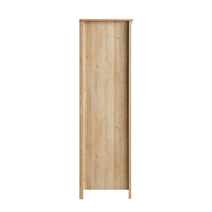 Armoire 4 portes en rotin Frances avec 2 tiroirs, naturel