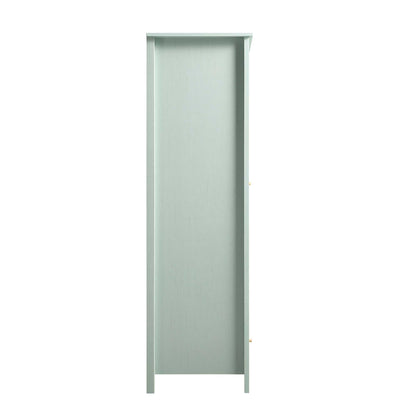 Armoire en rotin Frances à 4 portes et 2 tiroirs, menthe