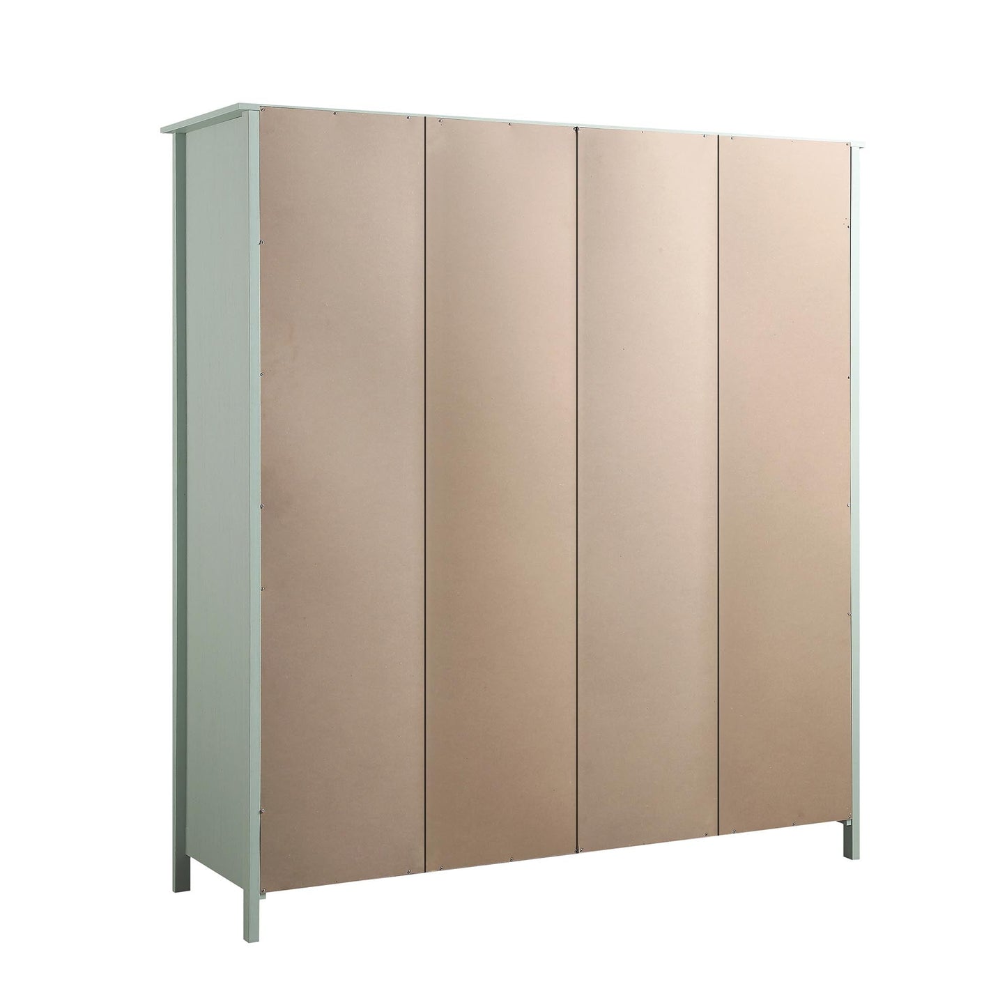 Armoire en rotin Frances à 4 portes et 2 tiroirs, menthe