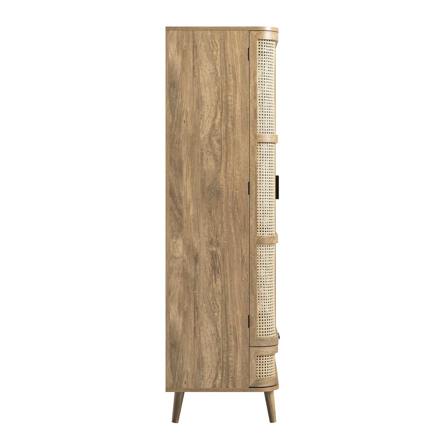 Armoire double courbée en rotin Izzy, naturel