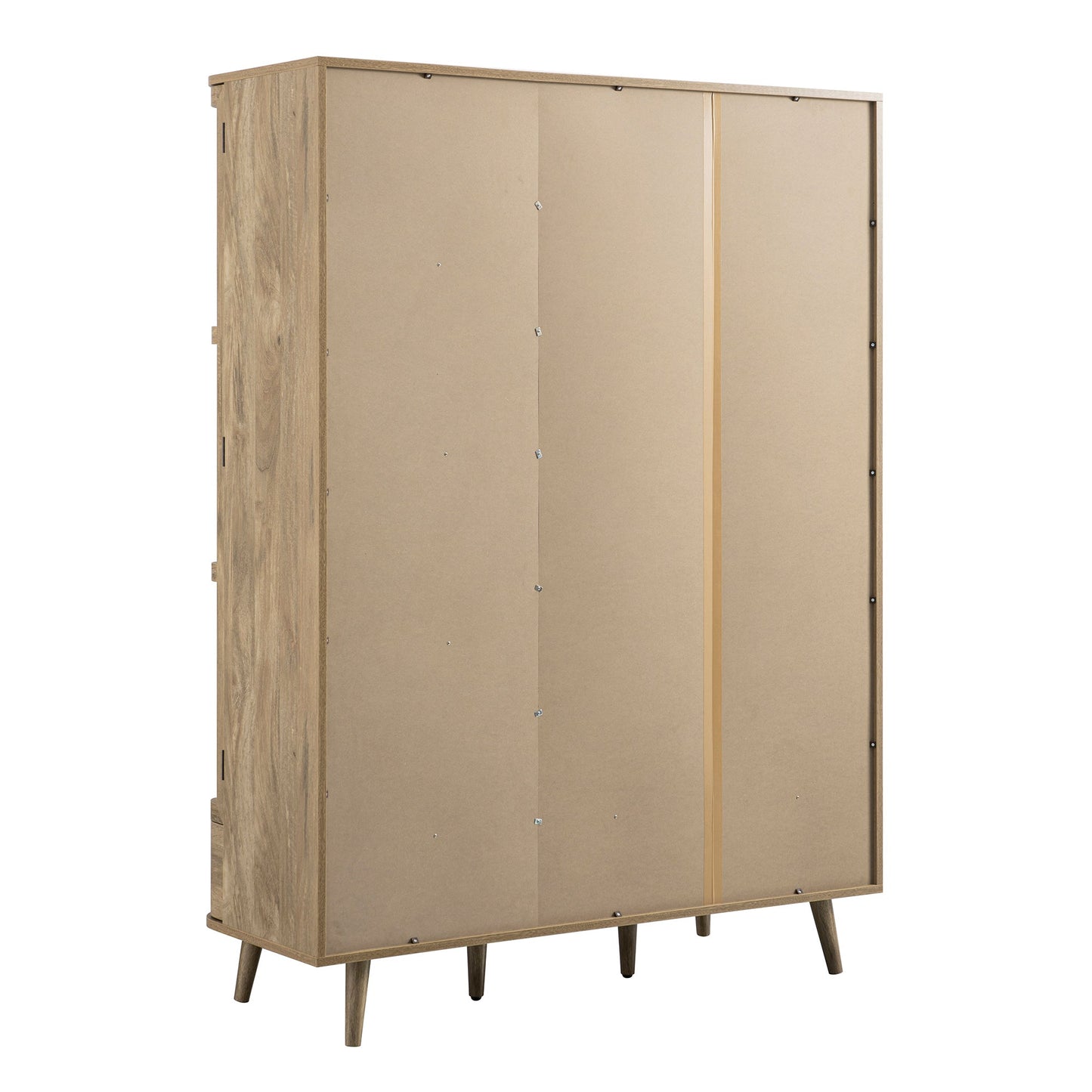 Armoire triple courbée en rotin Izzy, naturel