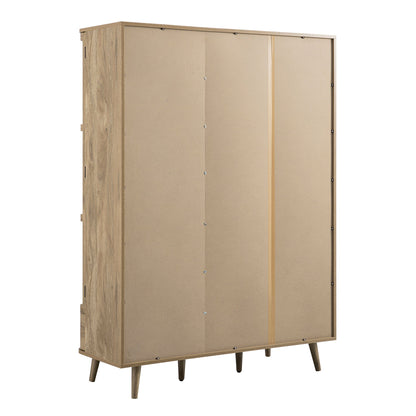 Armoire triple courbée en rotin Izzy, naturel