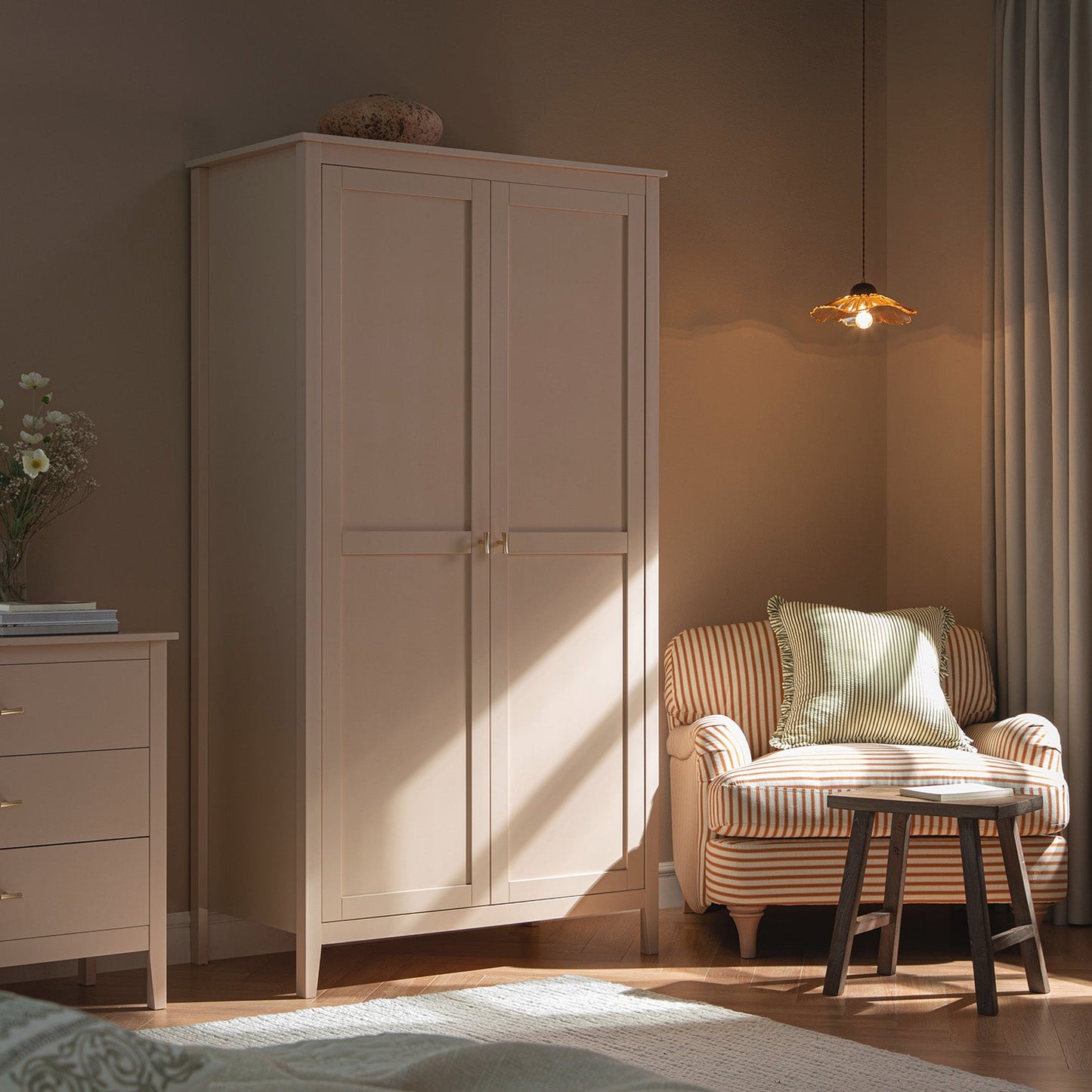 Penderie double Oakham, rose nude