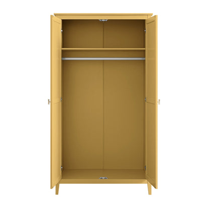 Penderie double Oakham, rotin jaune