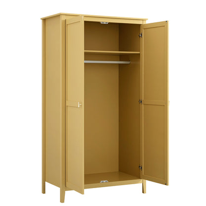 Penderie double Oakham, rotin jaune
