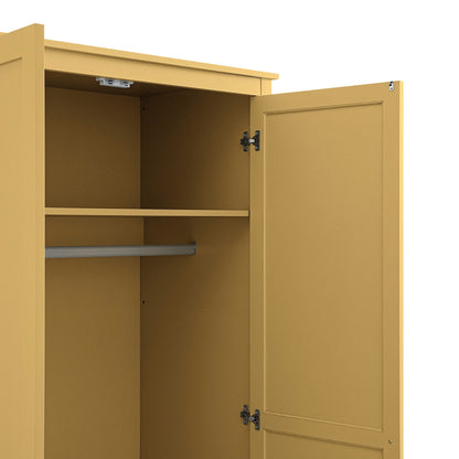 Penderie double Oakham, rotin jaune