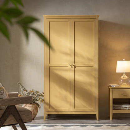 Penderie double Oakham, rotin jaune