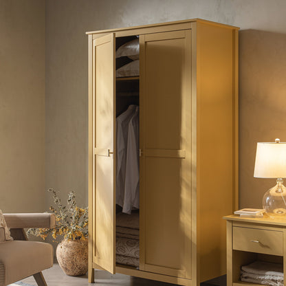 Penderie double Oakham, rotin jaune