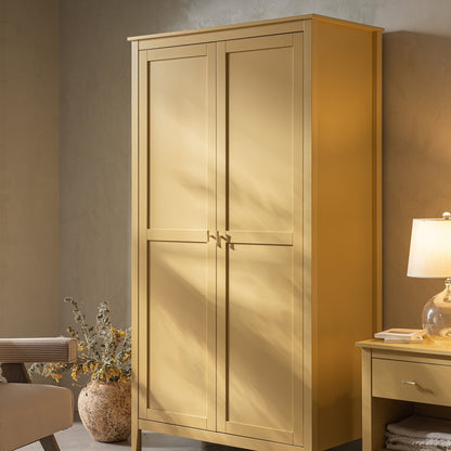Penderie double Oakham, rotin jaune