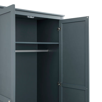 Penderie double Oakham, bleu orageux
