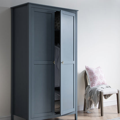 Penderie double Oakham, bleu orageux