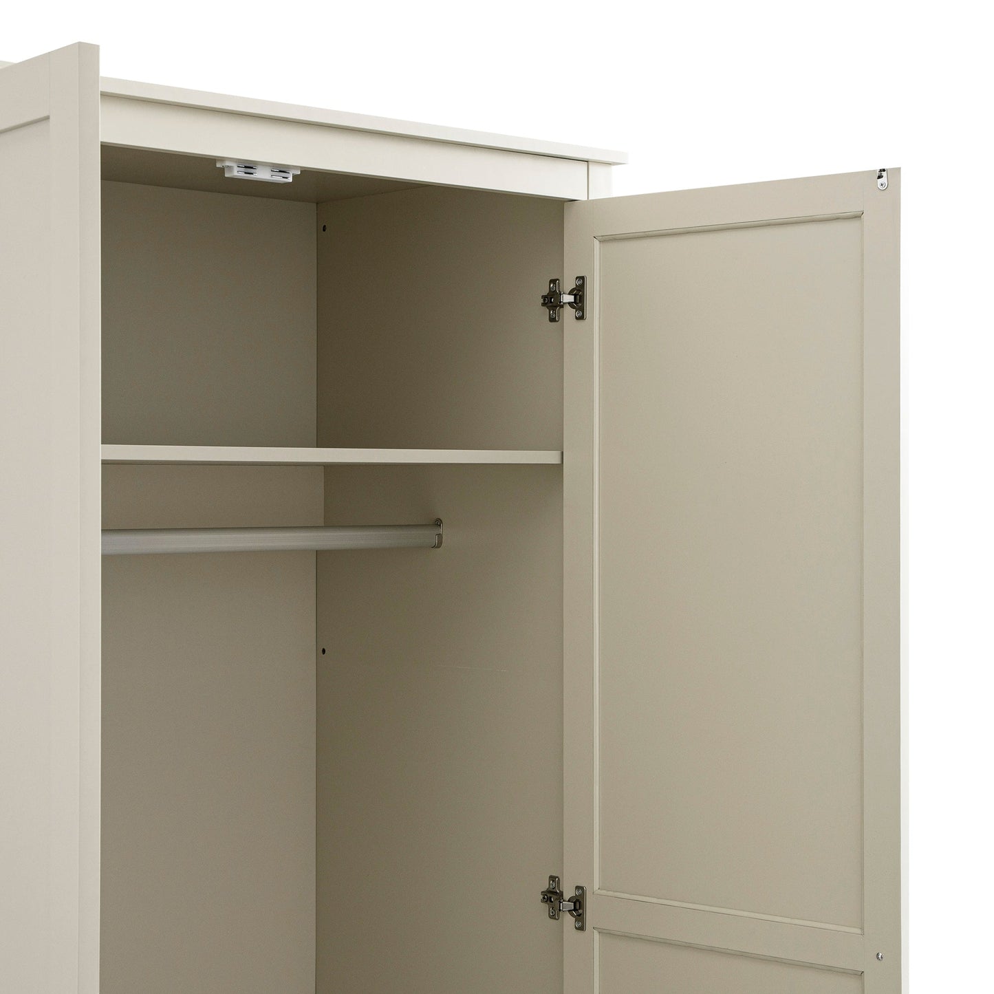 Penderie double Oakham, blanc ombragé