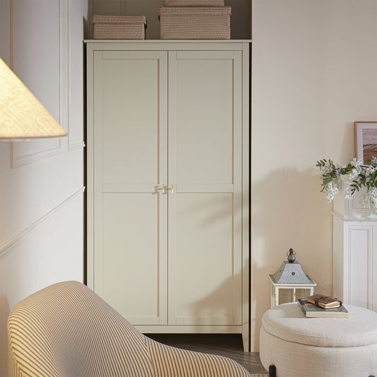 Penderie double Oakham, blanc ombragé