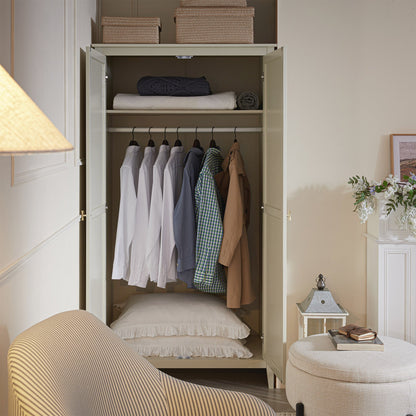 Penderie double Oakham, blanc ombragé