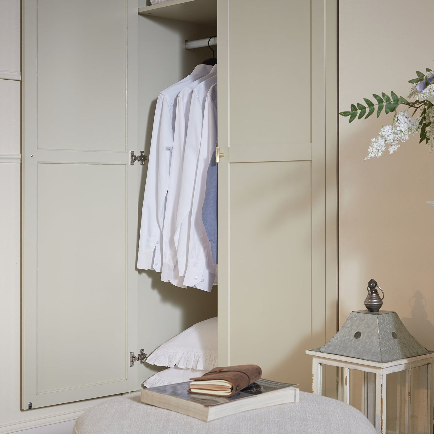 Penderie double Oakham, blanc ombragé