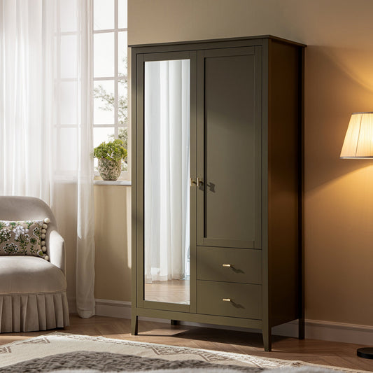 Armoire double à miroirs Oakham, Olive Grove
