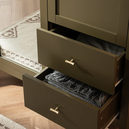 Armoire double à miroirs Oakham, Olive Grove