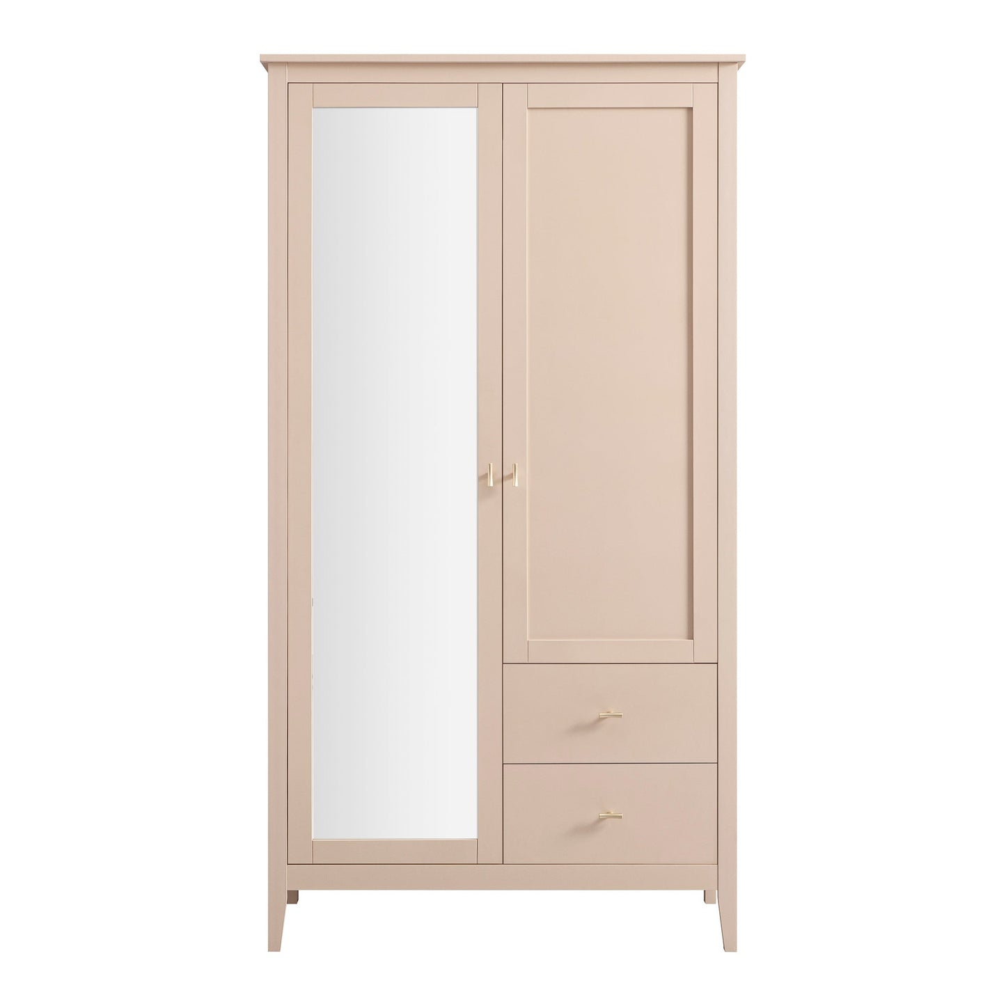 Penderie double miroir Oakham, rose nude