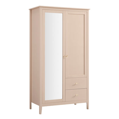 Penderie double miroir Oakham, rose nude