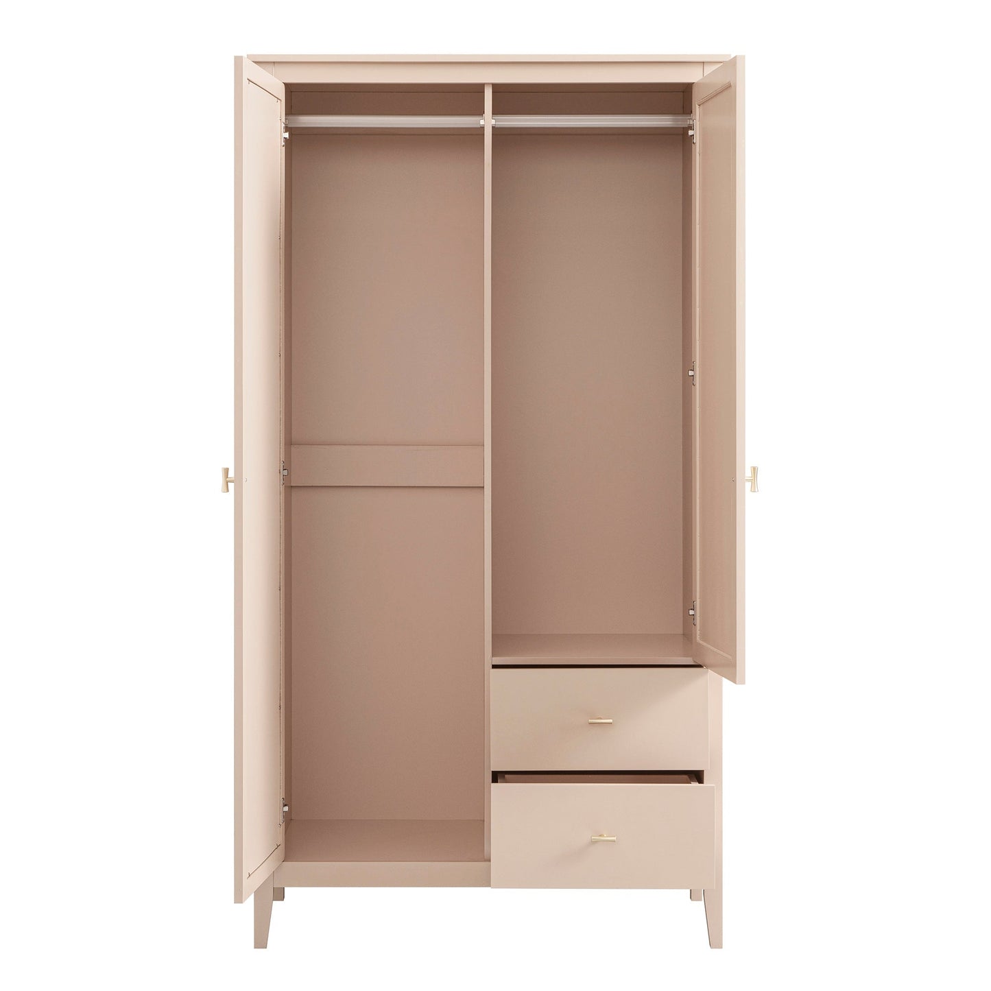 Penderie double miroir Oakham, rose nude
