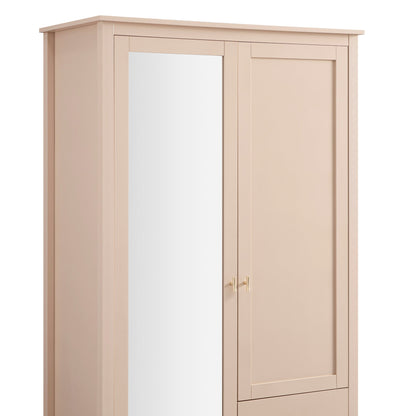 Penderie double miroir Oakham, rose nude