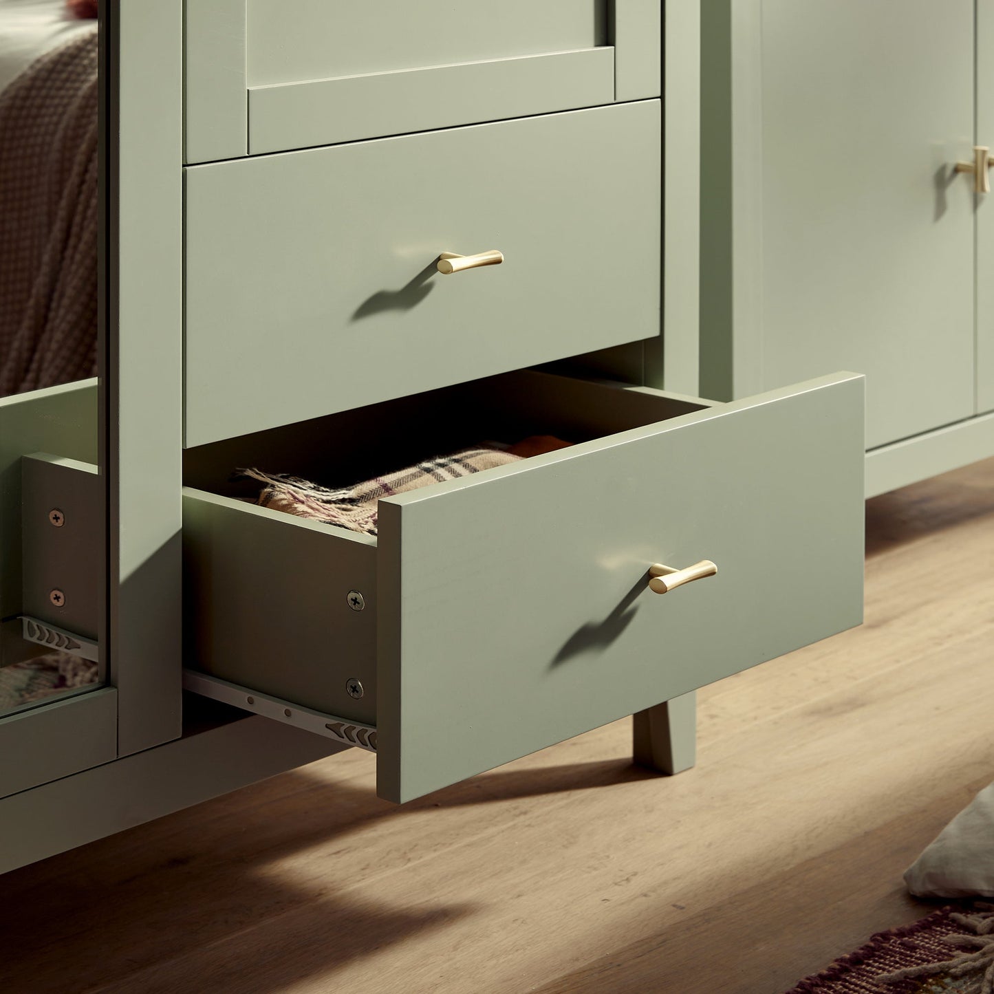 Armoire double miroir Oakham, sauge du désert