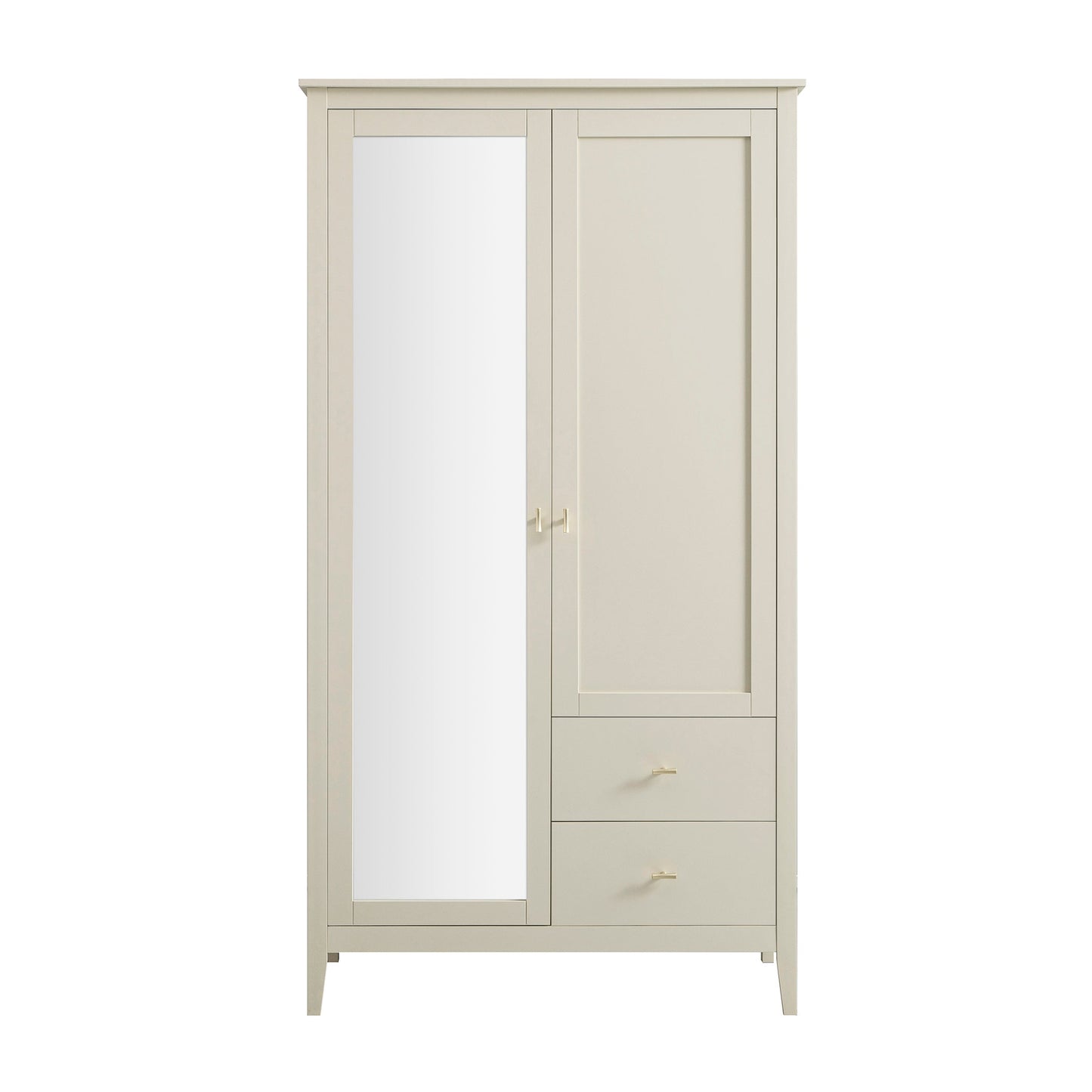 Armoire double miroir Oakham, blanc ombragé
