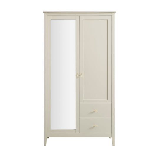 Armoire double miroir Oakham, blanc ombragé