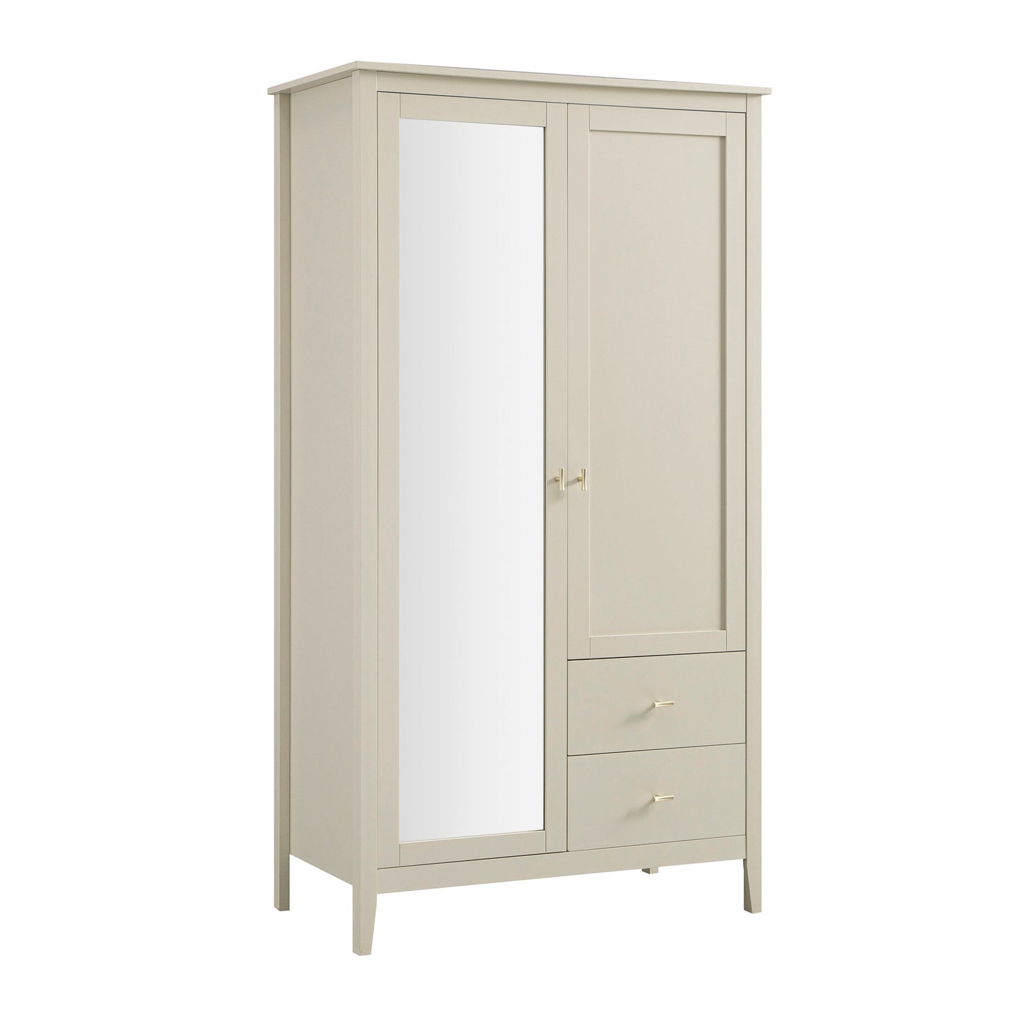 Armoire double miroir Oakham, blanc ombragé