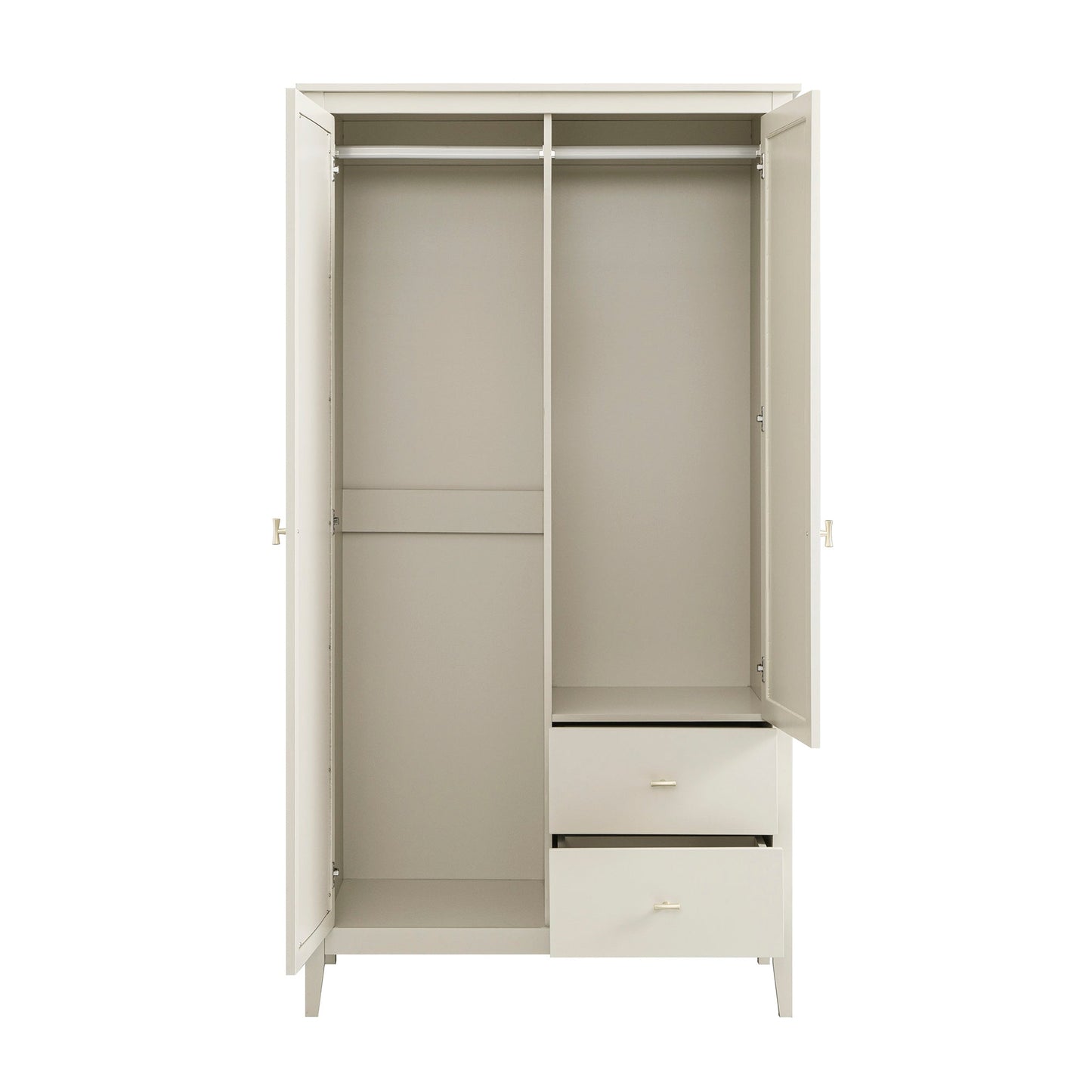 Armoire double miroir Oakham, blanc ombragé