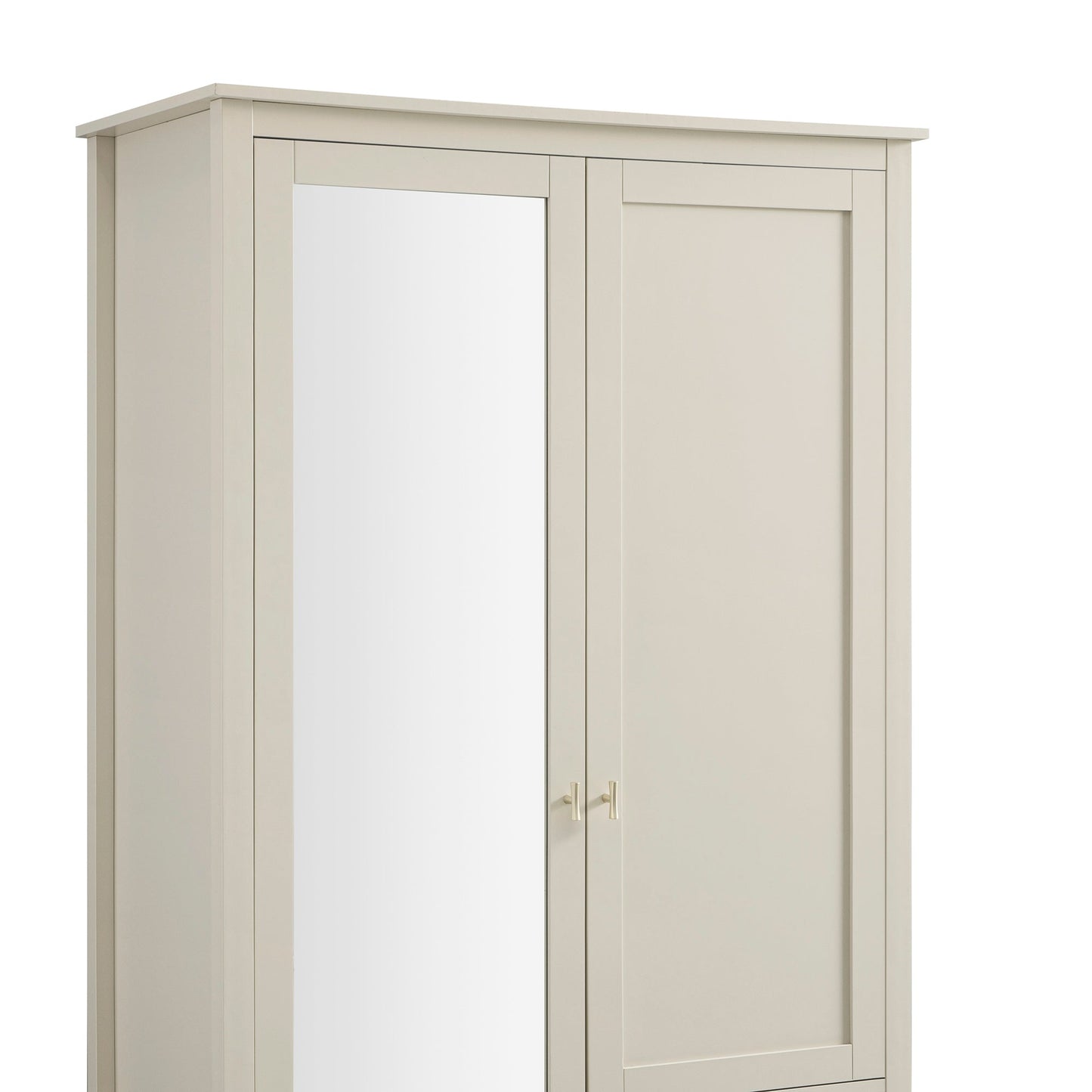 Armoire double miroir Oakham, blanc ombragé