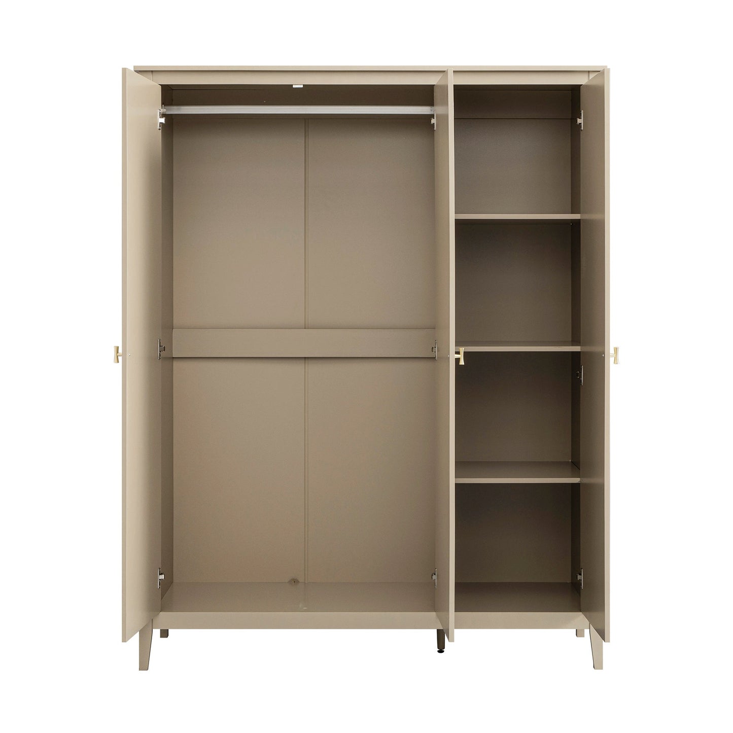 Placard triple Oakham, gris foncé