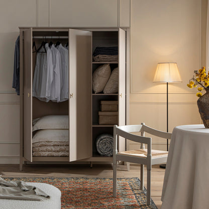 Placard triple Oakham, gris foncé