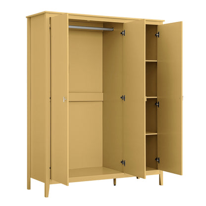 Penderie triple Oakham, rotin jaune