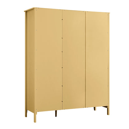 Penderie triple Oakham, rotin jaune