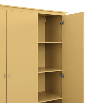 Penderie triple Oakham, rotin jaune