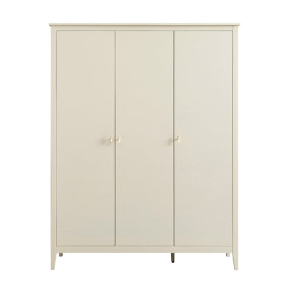 Placard triple Oakham, blanc ombragé