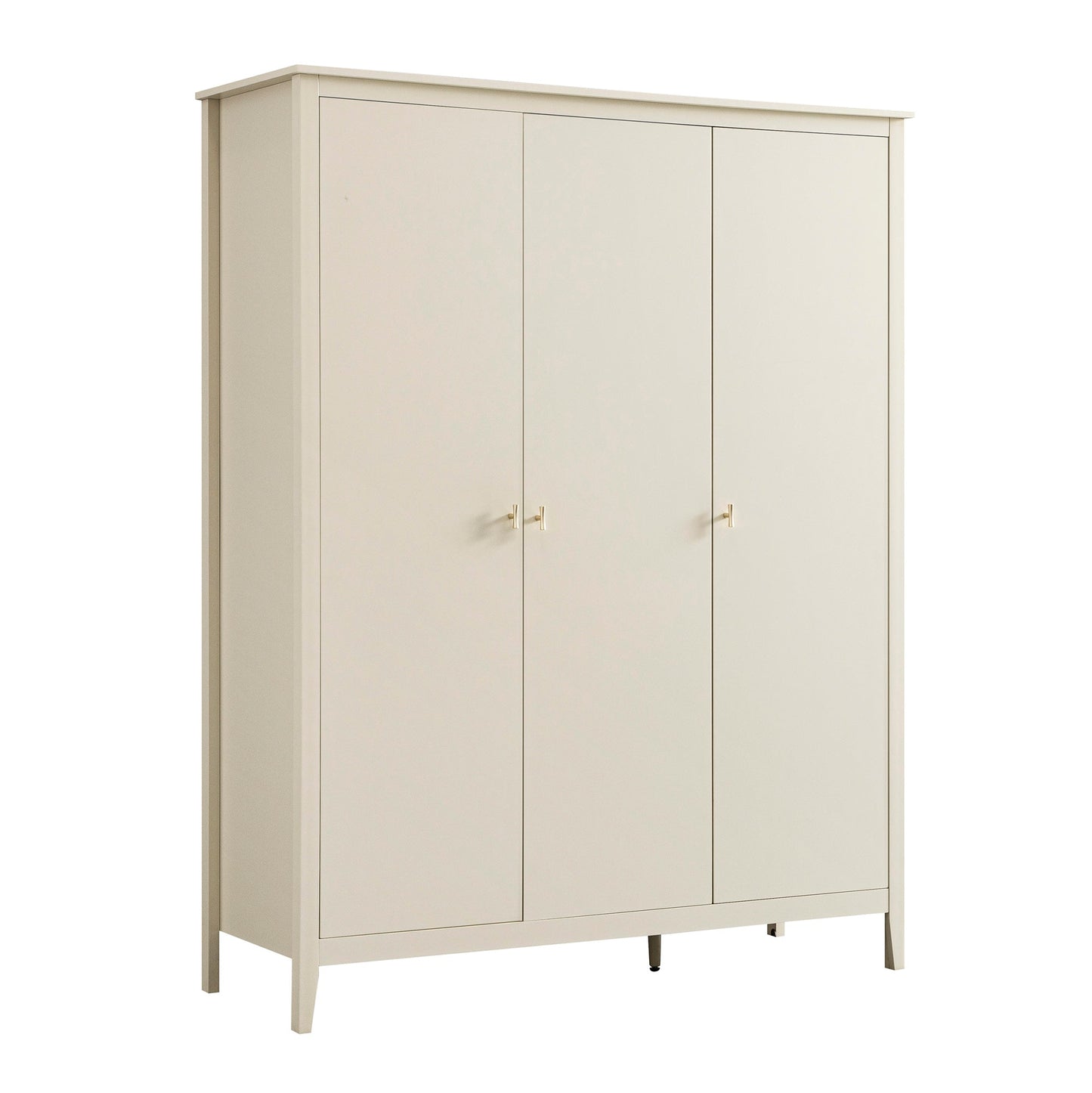 Placard triple Oakham, blanc ombragé