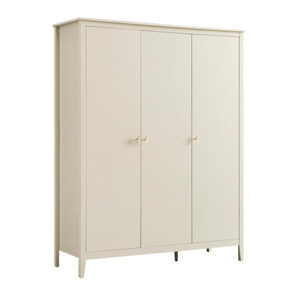 Placard triple Oakham, blanc ombragé