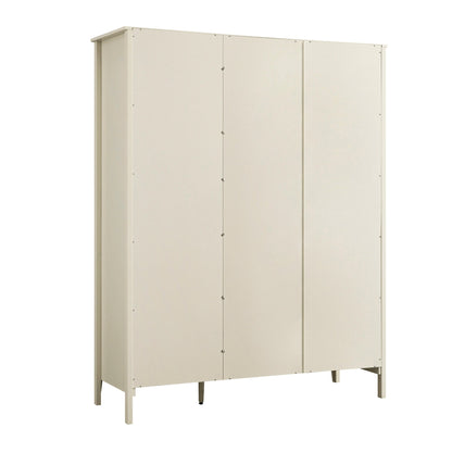 Placard triple Oakham, blanc ombragé