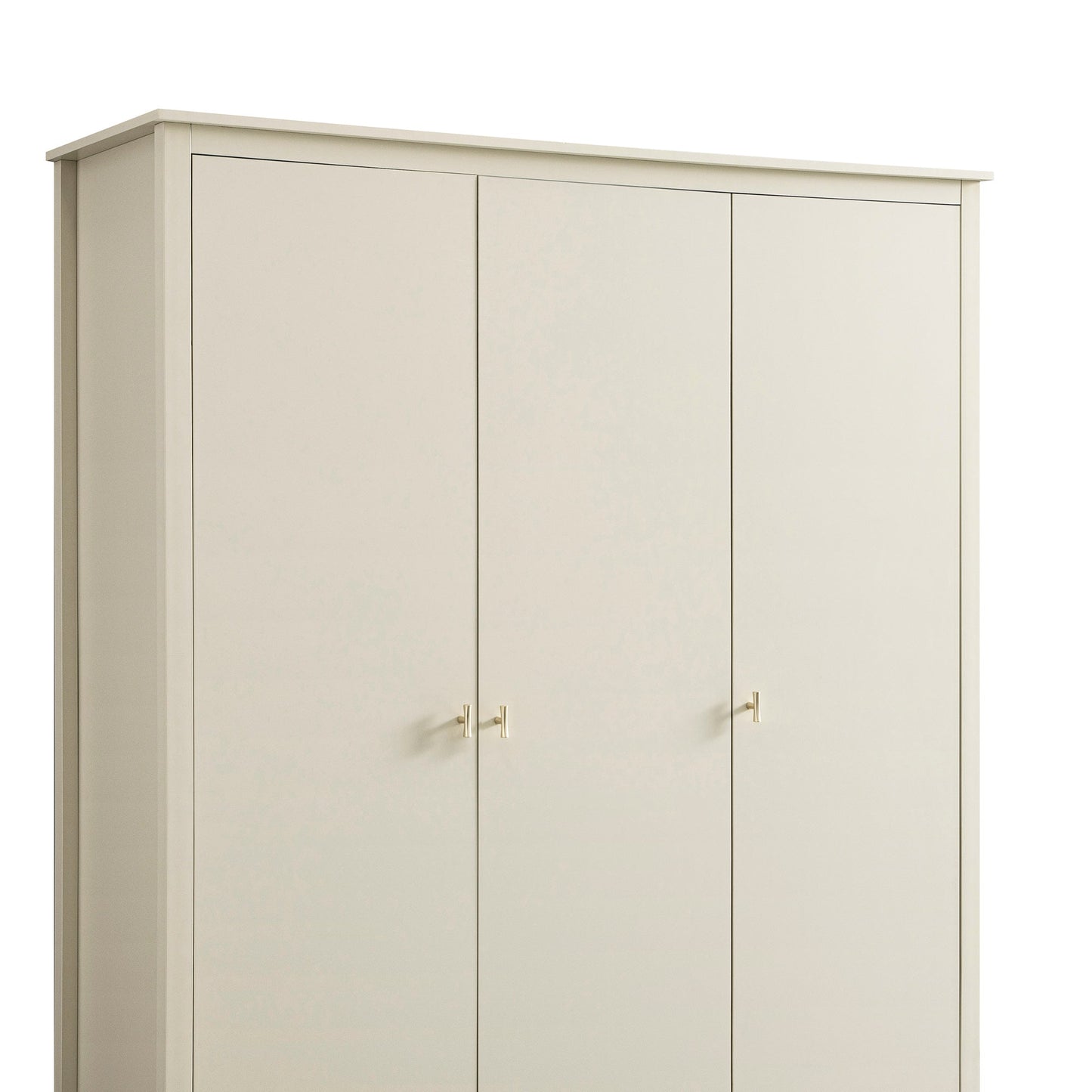 Placard triple Oakham, blanc ombragé