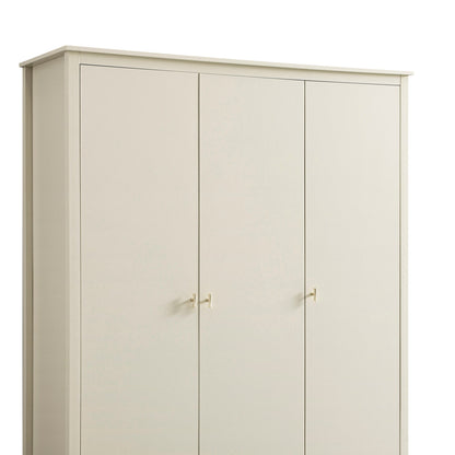 Placard triple Oakham, blanc ombragé