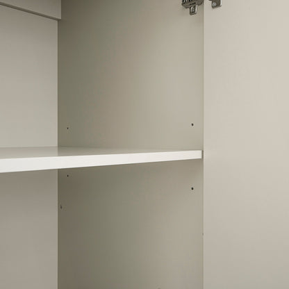 Placard triple Oakham, blanc ombragé