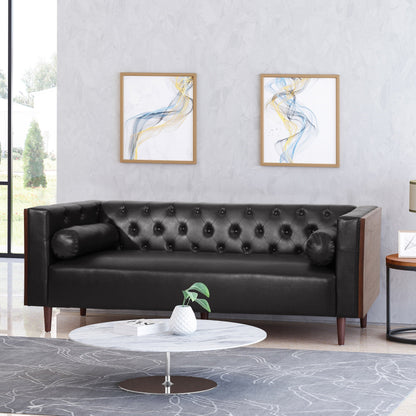 Canapé capitonné moderne Faraway avec coussins décoratifs par Christopher Knight Home