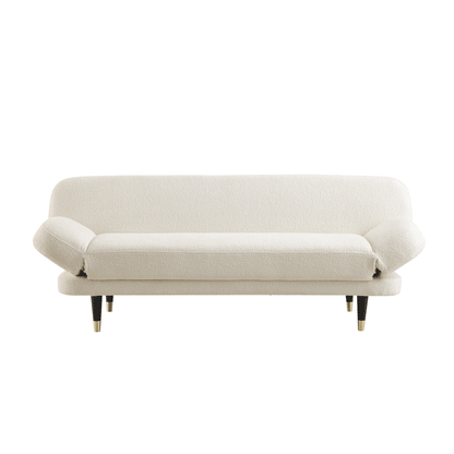 Canapé-lit 2 places Solna, beige bouclé